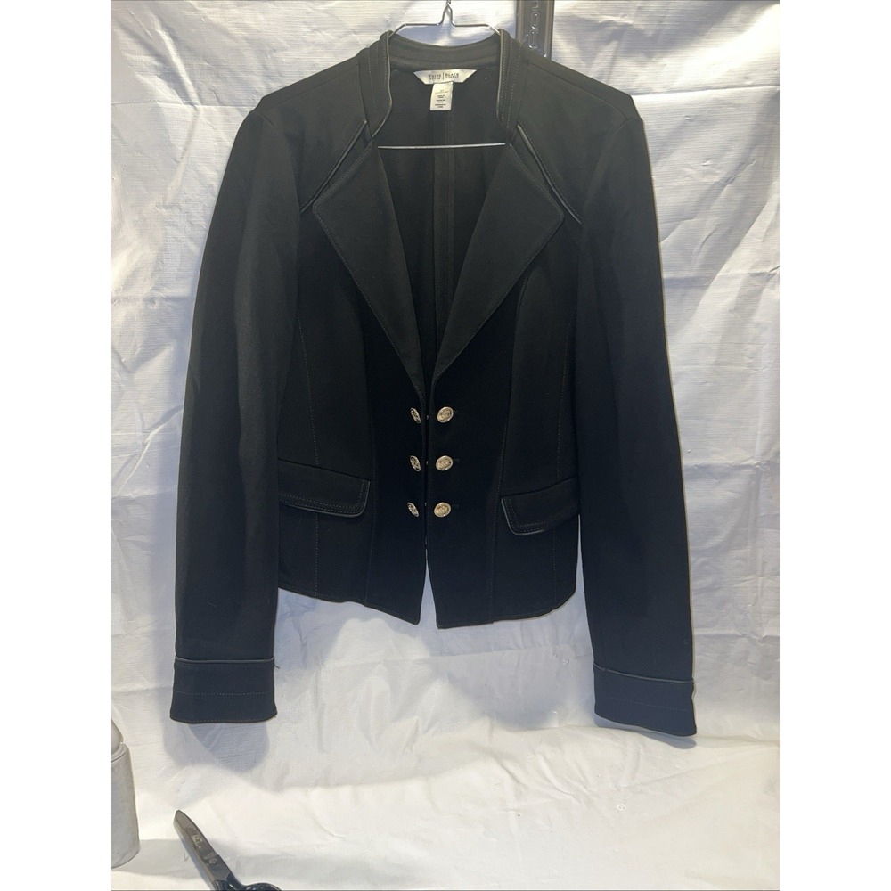 White House Black Market Black|Military Style Short Blazer Jacket|Size 12